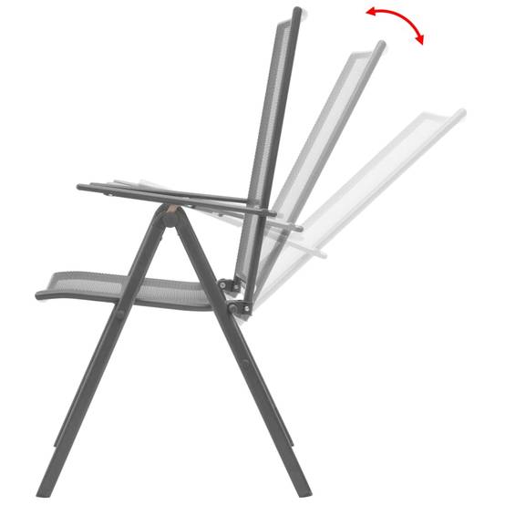 Chaises Empilables de Jardin Acier Gris 57 x 61 x 94 cm - PANGIVO - Image 2