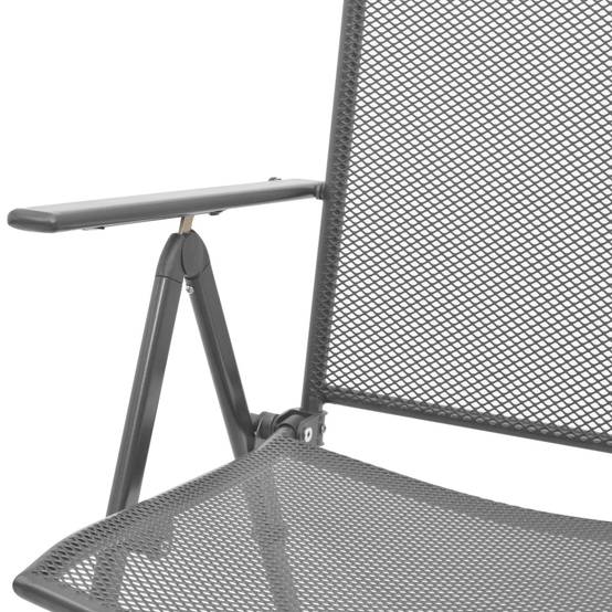 Chaises Empilables de Jardin Acier Gris 57 x 61 x 94 cm - PANGIVO - Image 7