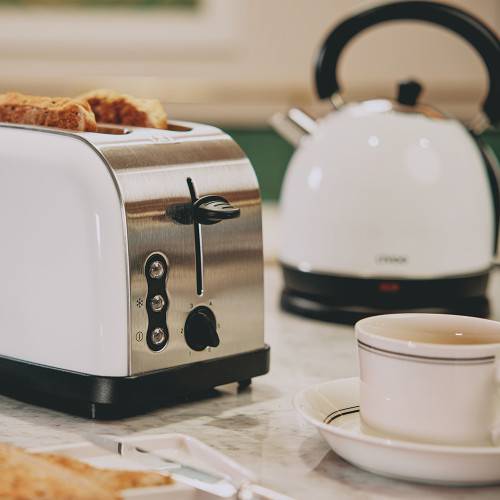 Livoo - Set petit déjeuner Vintage Blanc - Imagen 1