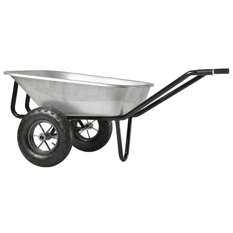 Haemmerlin - Brouette Expert Twin Premium Galva à Roues Gonflées 150l Haemmerlin 306015201 - Imagen 2