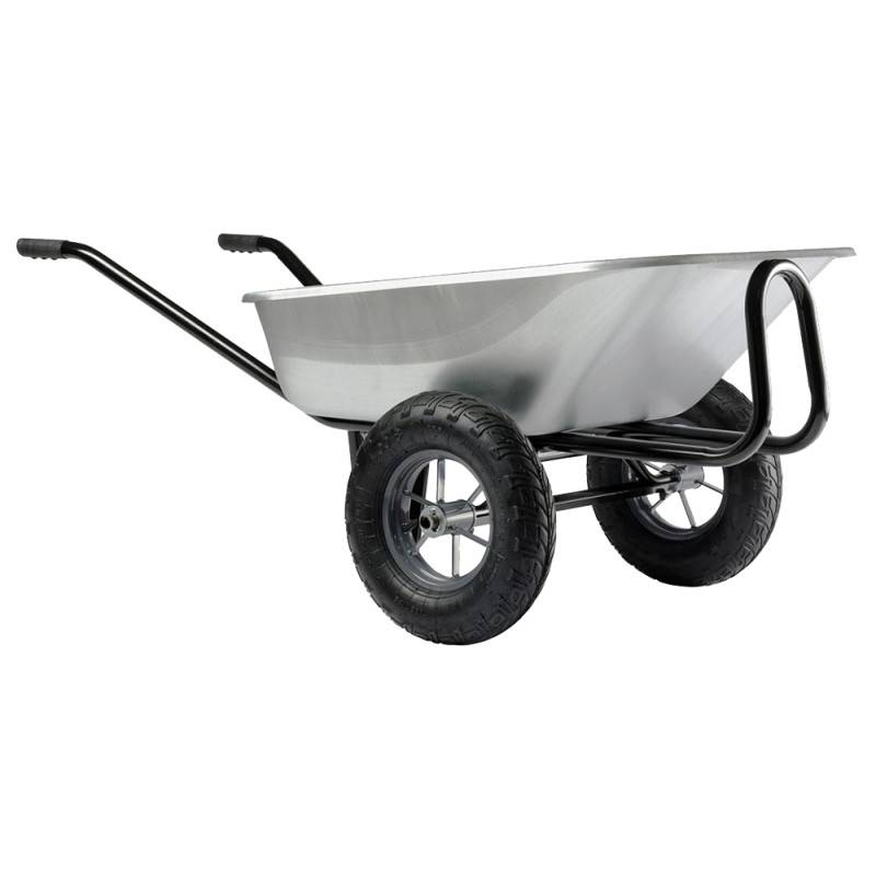 Haemmerlin - Brouette Expert Twin Premium Galva à Roues Gonflées 150l Haemmerlin 306015201 - Imagen 1