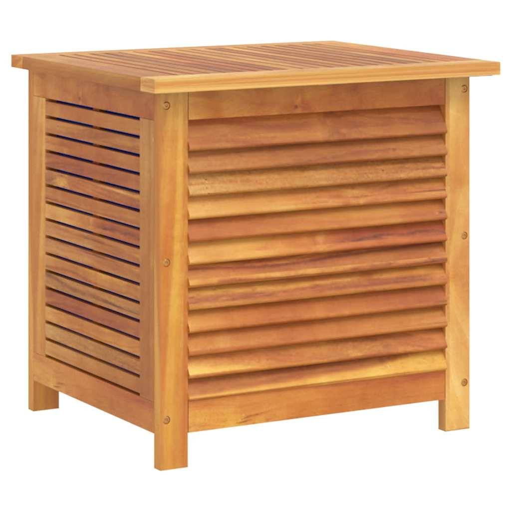 Petit Coffre de Rangement Jardin Bois d'Acacia Massif Design Persiennes 60x50x56 cm – ComfortXL Outdoor Living - Image 2