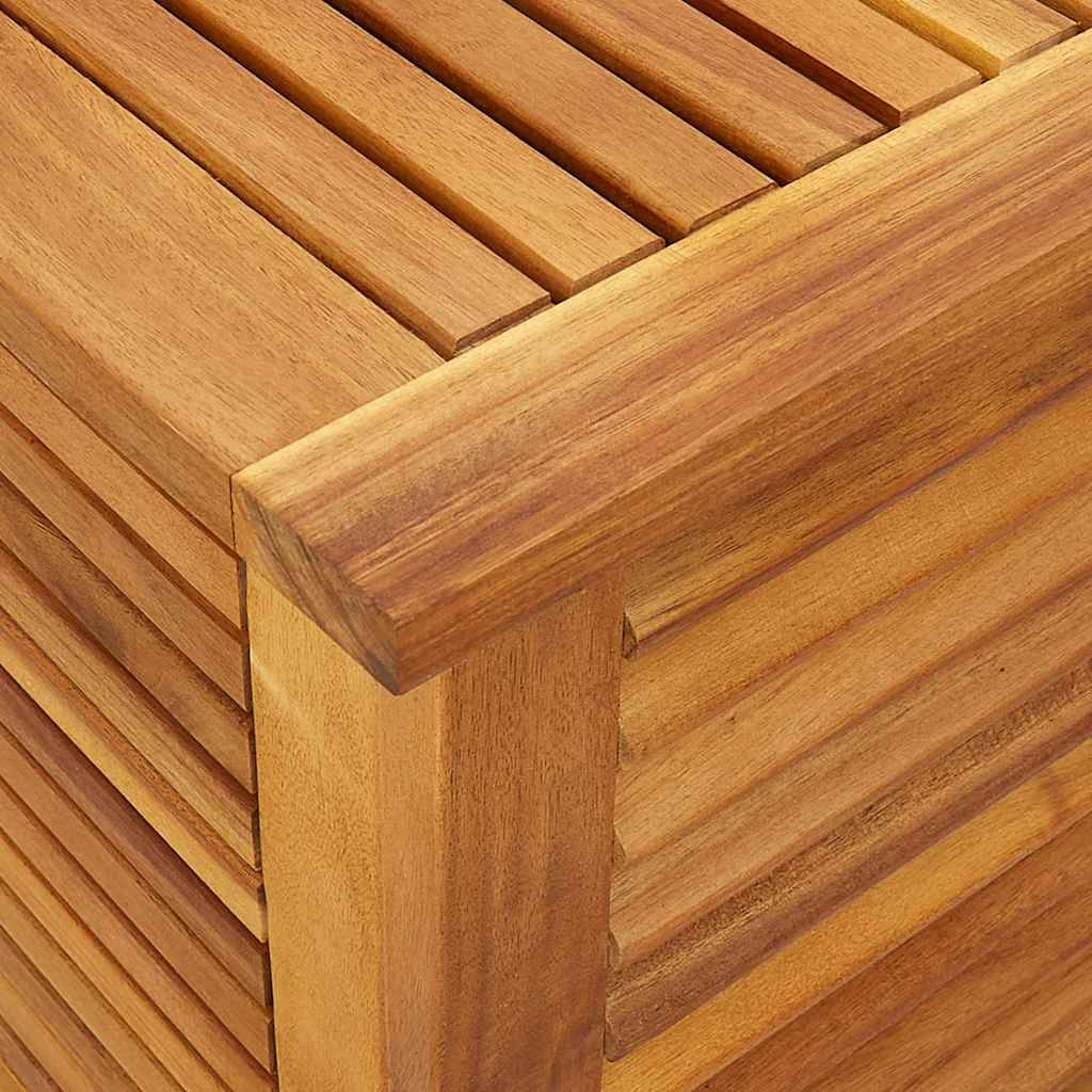 Petit Coffre de Rangement Jardin Bois d'Acacia Massif Design Persiennes 60x50x56 cm – ComfortXL Outdoor Living - Image 10