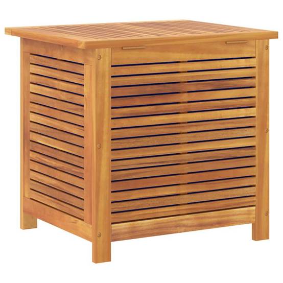 Petit Coffre de Rangement Jardin Bois d'Acacia Massif Design Persiennes 60x50x56 cm – ComfortXL Outdoor Living - Image 9