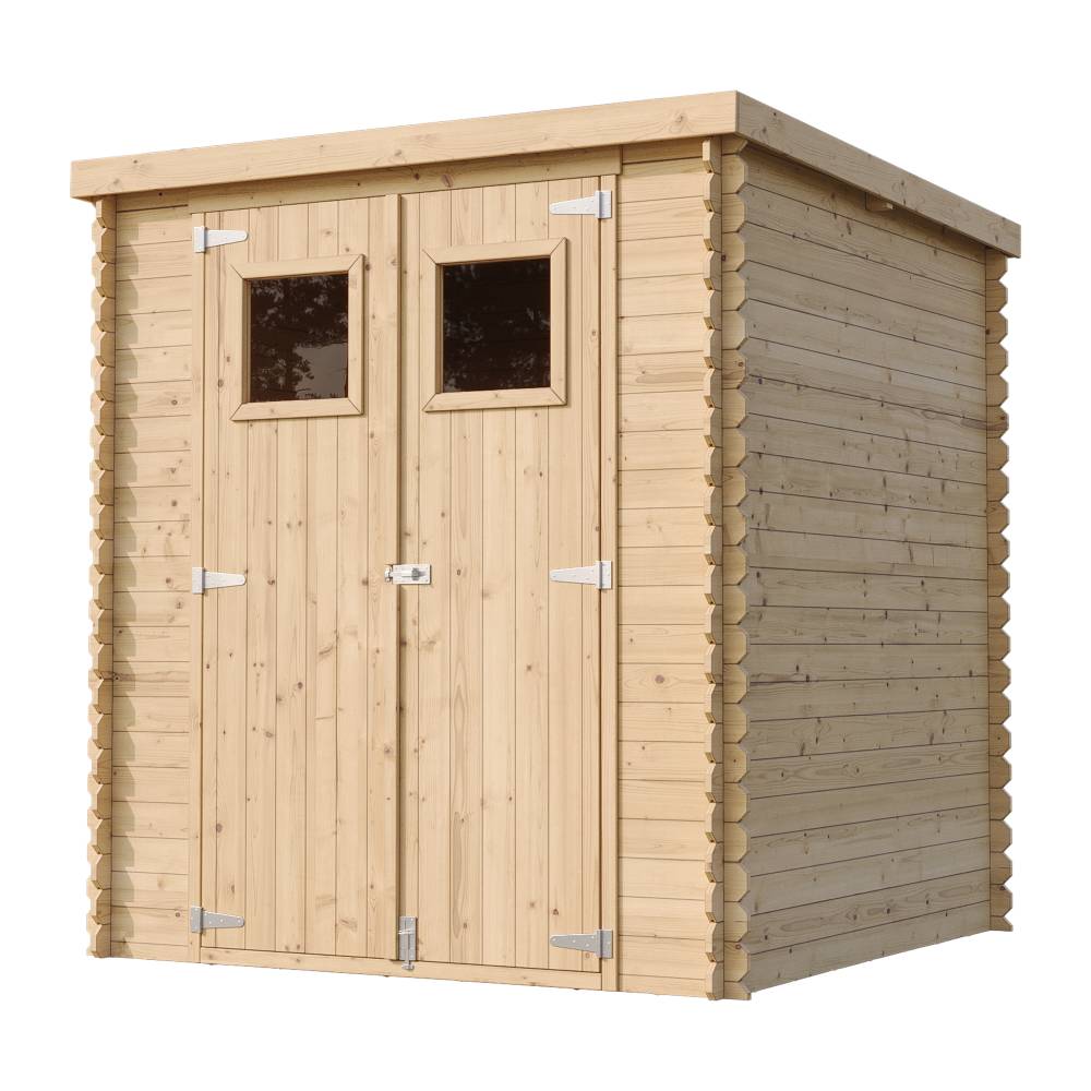 Timbela - Abri de jardin en bois - Stockage extérieur l204xL204xH200 cm/3.53 m2 - Petit abri à outils, Local à vélos - 19 mm d’épaisseur - TIMBELA M309 - Image 2