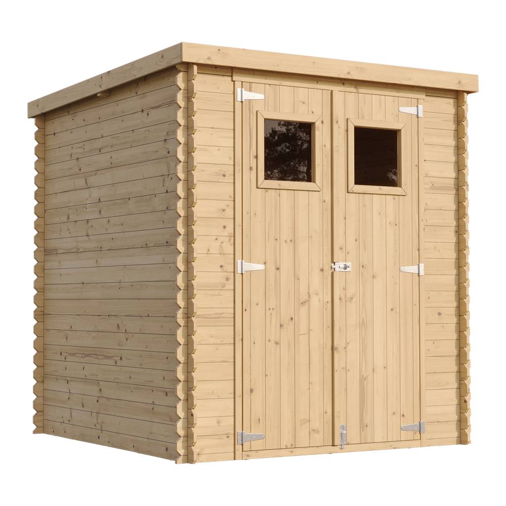 Timbela - Abri de jardin en bois - Stockage extérieur l204xL204xH200 cm/3.53 m2 - Petit abri à outils, Local à vélos - 19 mm d’épaisseur - TIMBELA M309 - Image 4