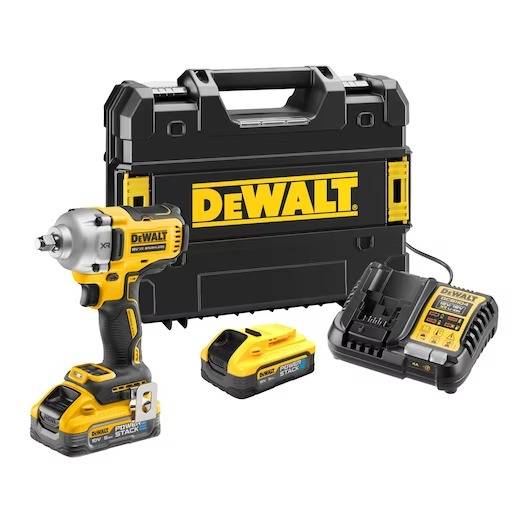 Boulonneuse 1/2” XR 18V Brushless 812 Nm Jonc de Sécurité - DEWALT - avec 2 batteries 5AH - chargeur - TSTAK - DCF891H2T-QW - Image 1