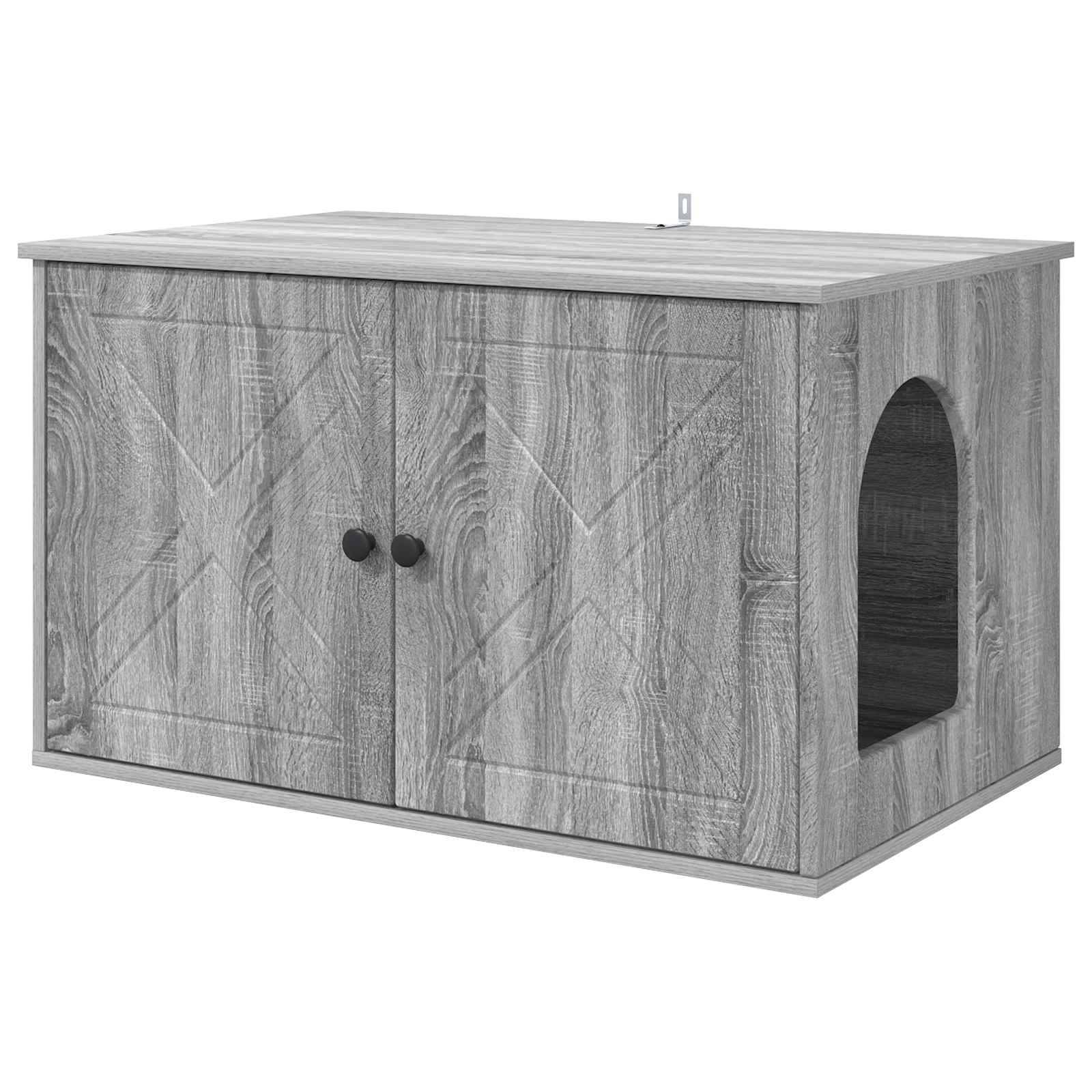 Vidaxl - Maison pour chat Gris Sonoma 85 x 55 x 50 cm Bois d'ingénierie vidaXL 8000731 - Image 2
