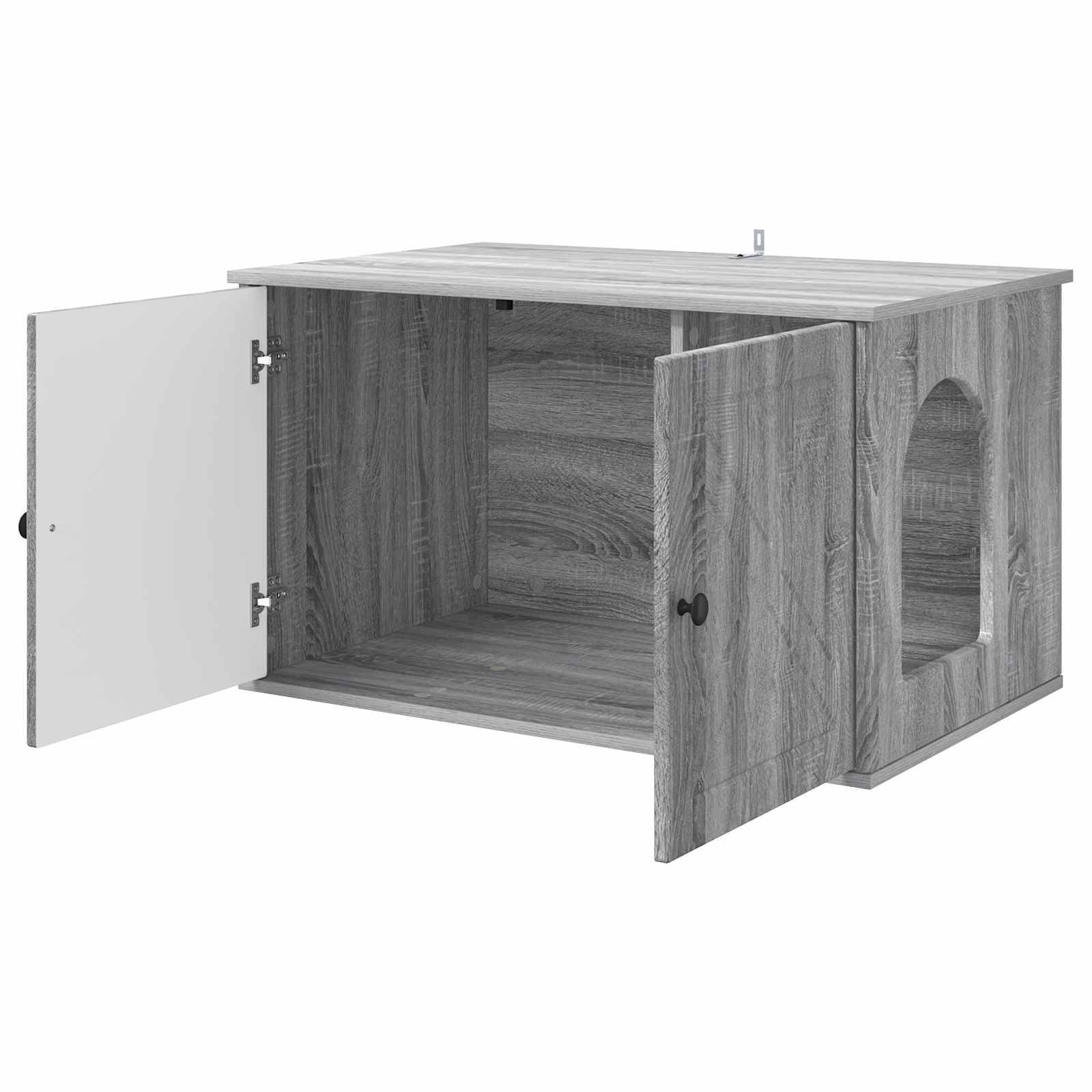 Vidaxl - Maison pour chat Gris Sonoma 85 x 55 x 50 cm Bois d'ingénierie vidaXL 8000731 - Image 6