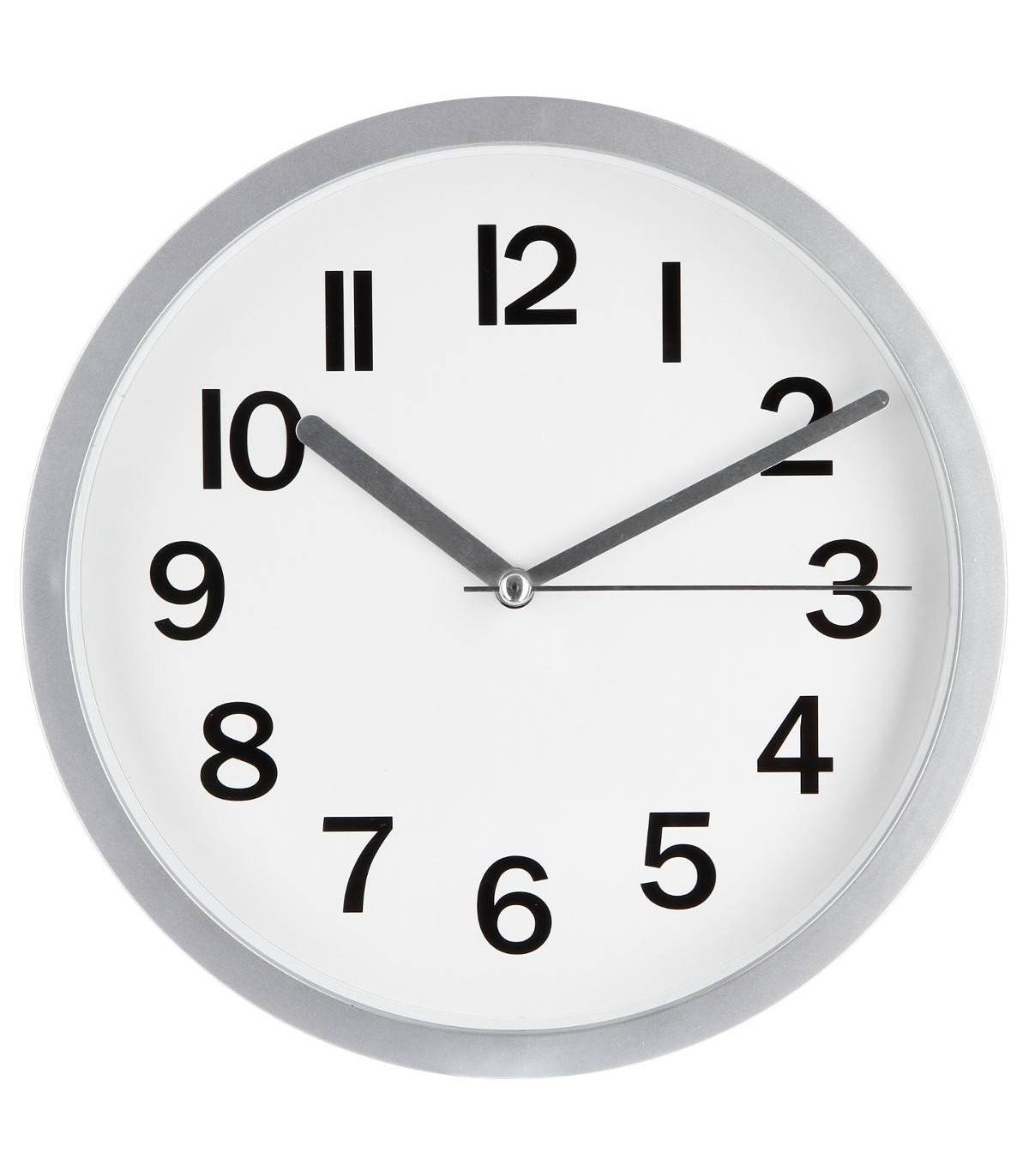 Pendule murale moderne Argent  D 22 cm - Imagen 1
