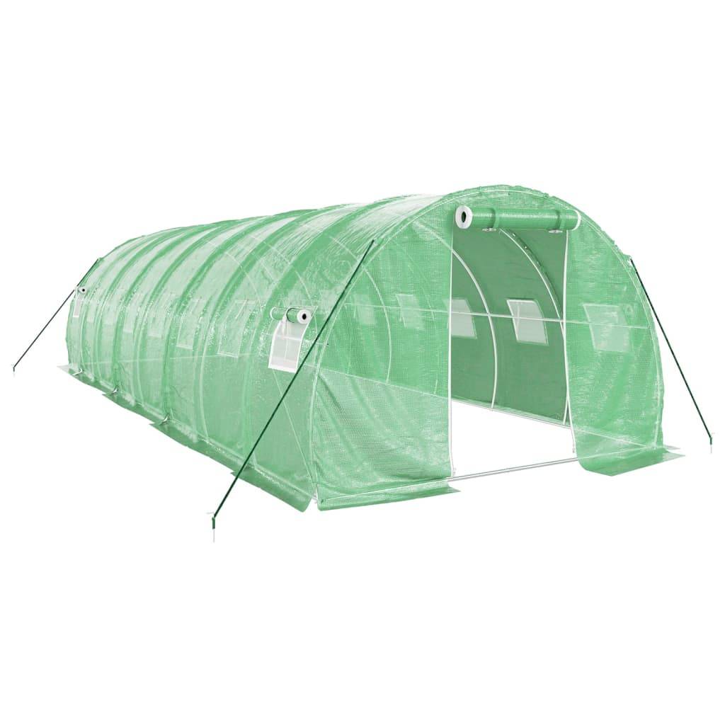 ComfortXL - Serre tunnel de jardin 24m² bâche PE et acier culture potager verte 8x3m – ComfortXL Outdoor Living - Image 2