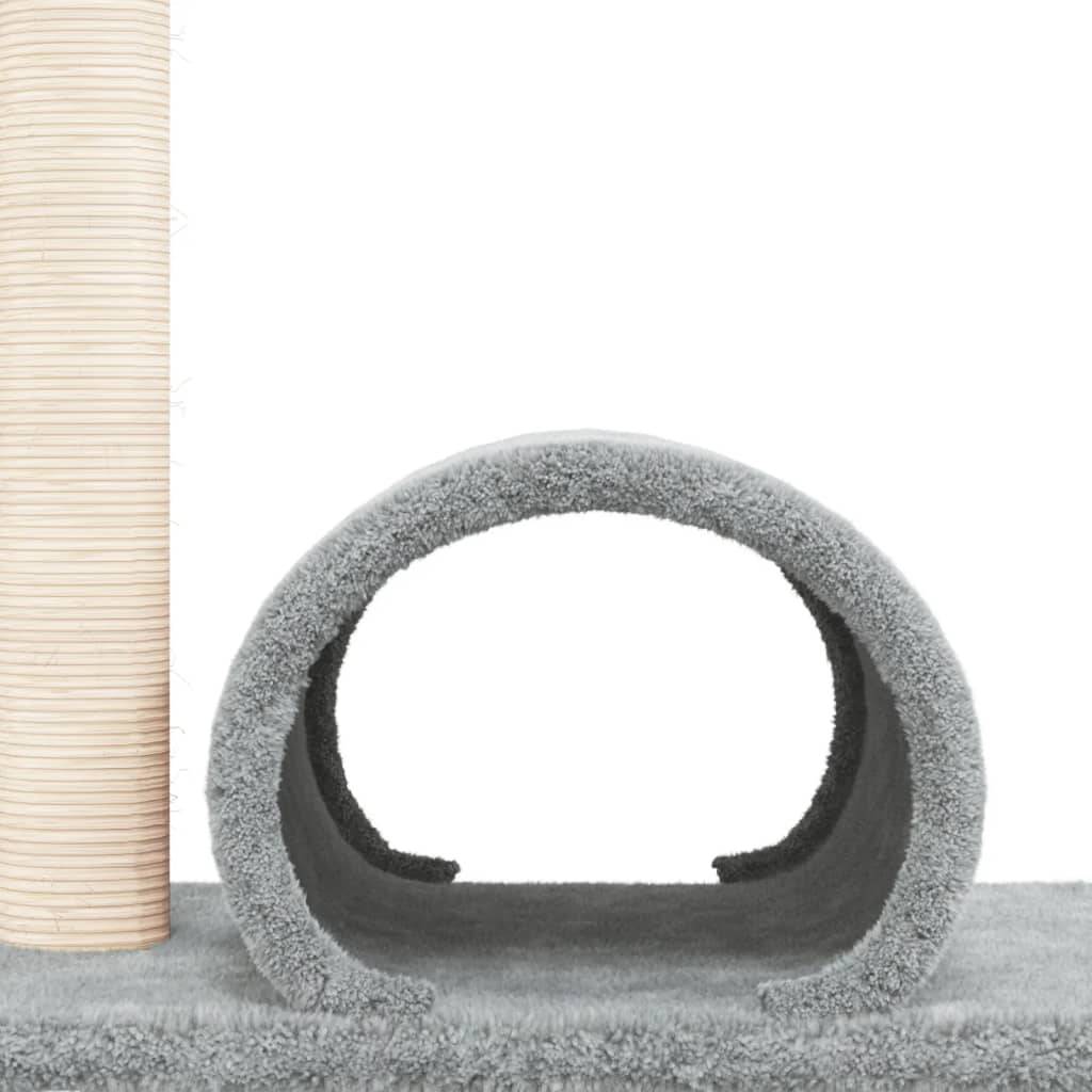 Vidaxl - Arbre à chat avec tunnel Gris clair 60x34,5x50 cm vidaXL 171697 - Imagen 4
