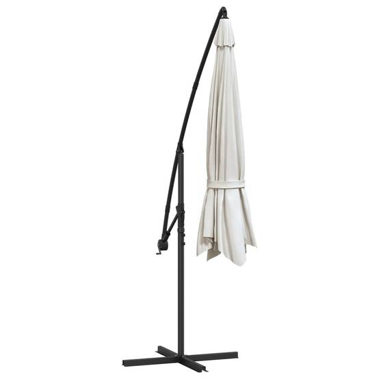 PANGIVO - Parasol déporté aluminium et polyester blanc sable 350 x 350 x 268 cm - PANGIVO - Image 6