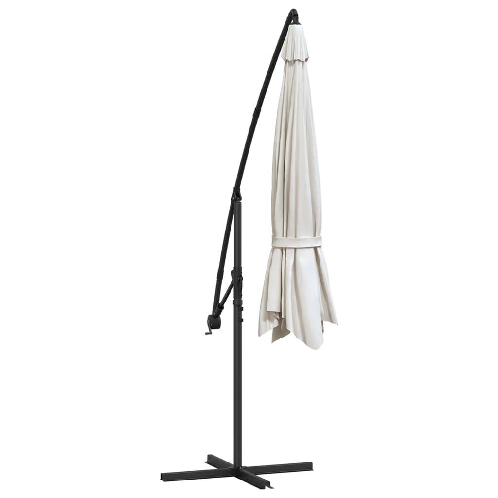PANGIVO - Parasol déporté aluminium et polyester blanc sable 350 x 350 x 268 cm - PANGIVO - Image 6