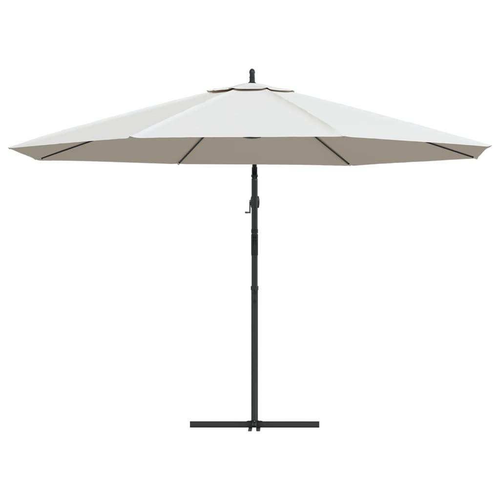 PANGIVO - Parasol déporté aluminium et polyester blanc sable 350 x 350 x 268 cm - PANGIVO - Image 5
