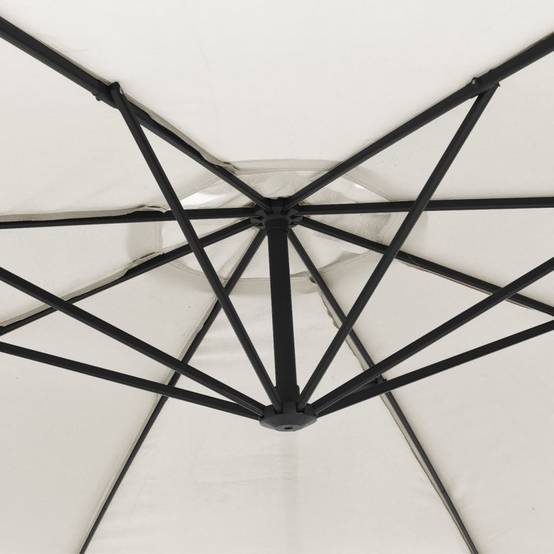 PANGIVO - Parasol déporté aluminium et polyester blanc sable 350 x 350 x 268 cm - PANGIVO - Image 7