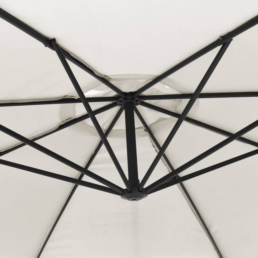 PANGIVO - Parasol déporté aluminium et polyester blanc sable 350 x 350 x 268 cm - PANGIVO - Image 7