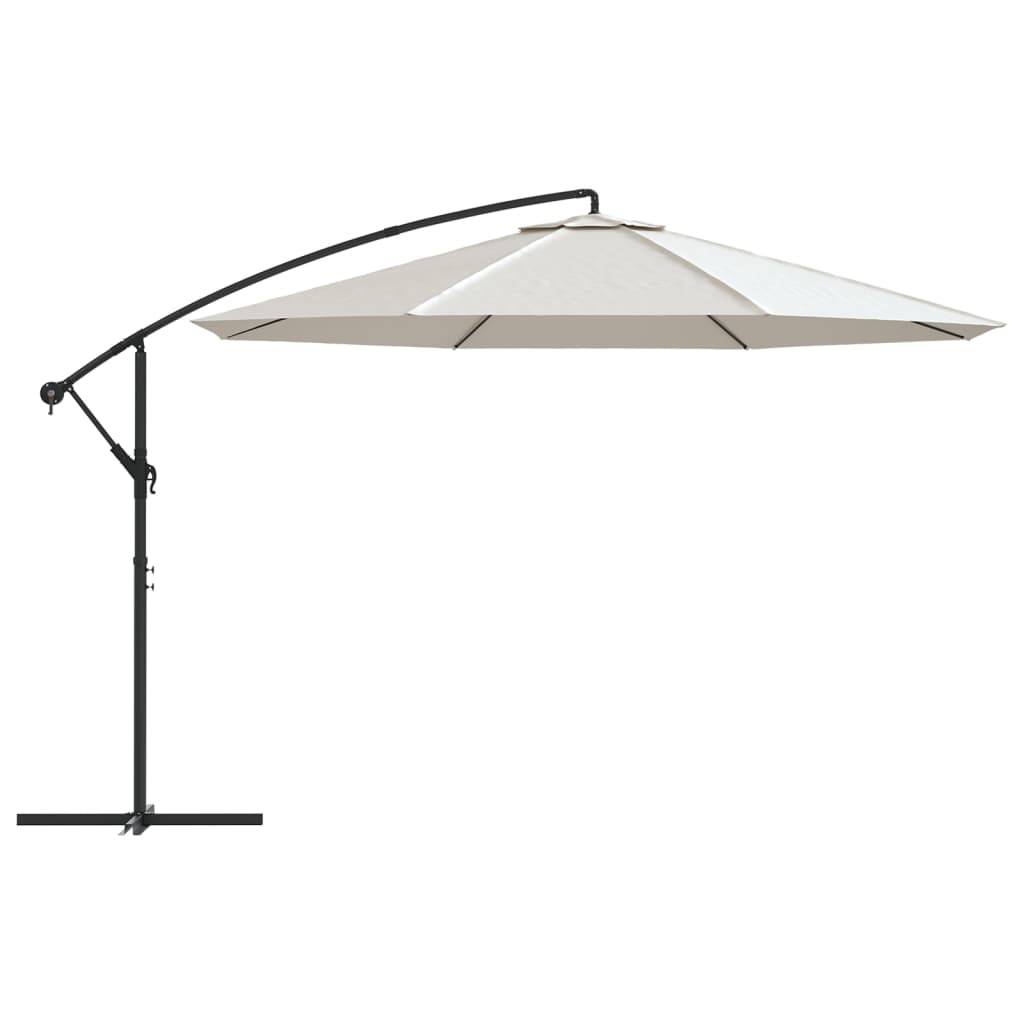 PANGIVO - Parasol déporté aluminium et polyester blanc sable 350 x 350 x 268 cm - PANGIVO - Image 3