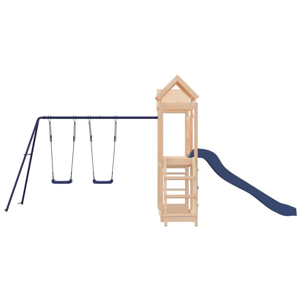 Helloshop26 - Aire de jeux d'extérieur balançoires toboggan portiques robuste jeux jardin 505 x 332 x 214 cm bois de pin massif - Imagen 5