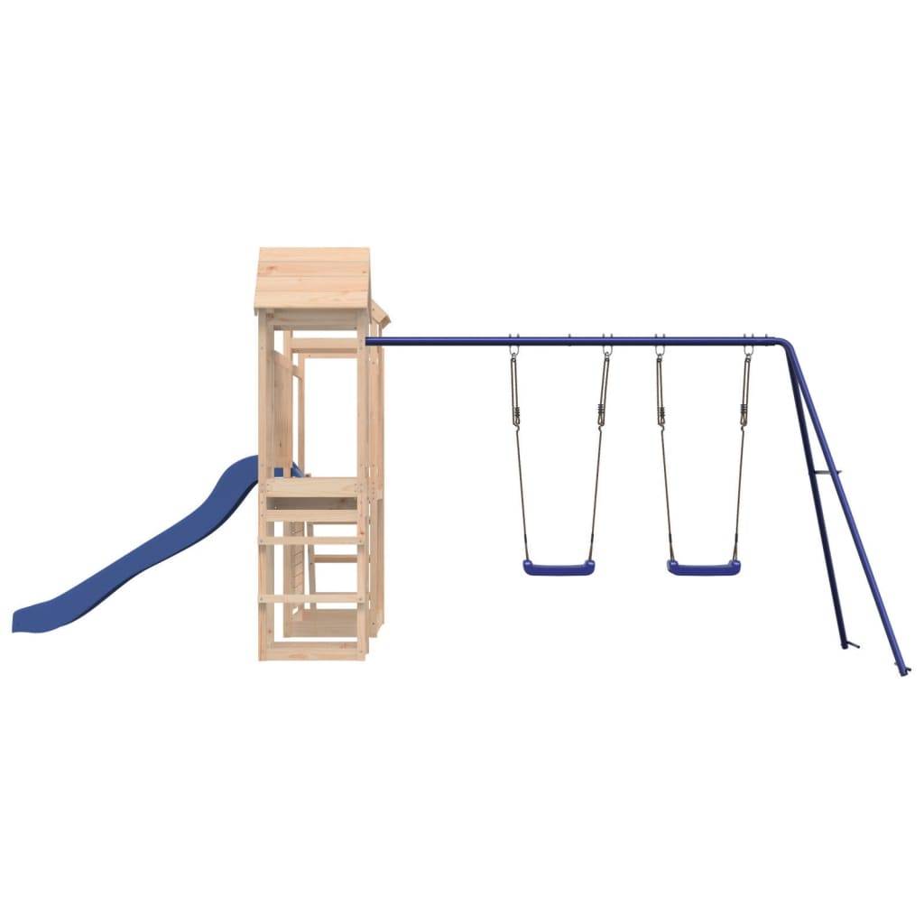 Helloshop26 - Aire de jeux d'extérieur balançoires toboggan portiques robuste jeux jardin 505 x 332 x 214 cm bois de pin massif - Imagen 4