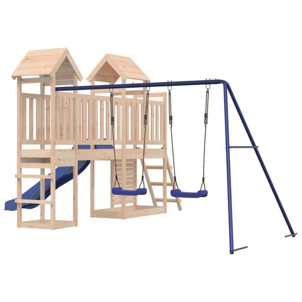 Helloshop26 - Aire de jeux d'extérieur balançoires toboggan portiques robuste jeux jardin 505 x 332 x 214 cm bois de pin massif - Imagen 2
