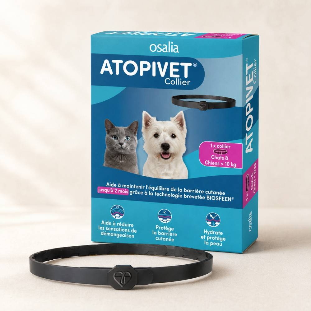 ATOPIVET Collier Chien et Chat -10 kg - Soutien Cutané Collier x1
