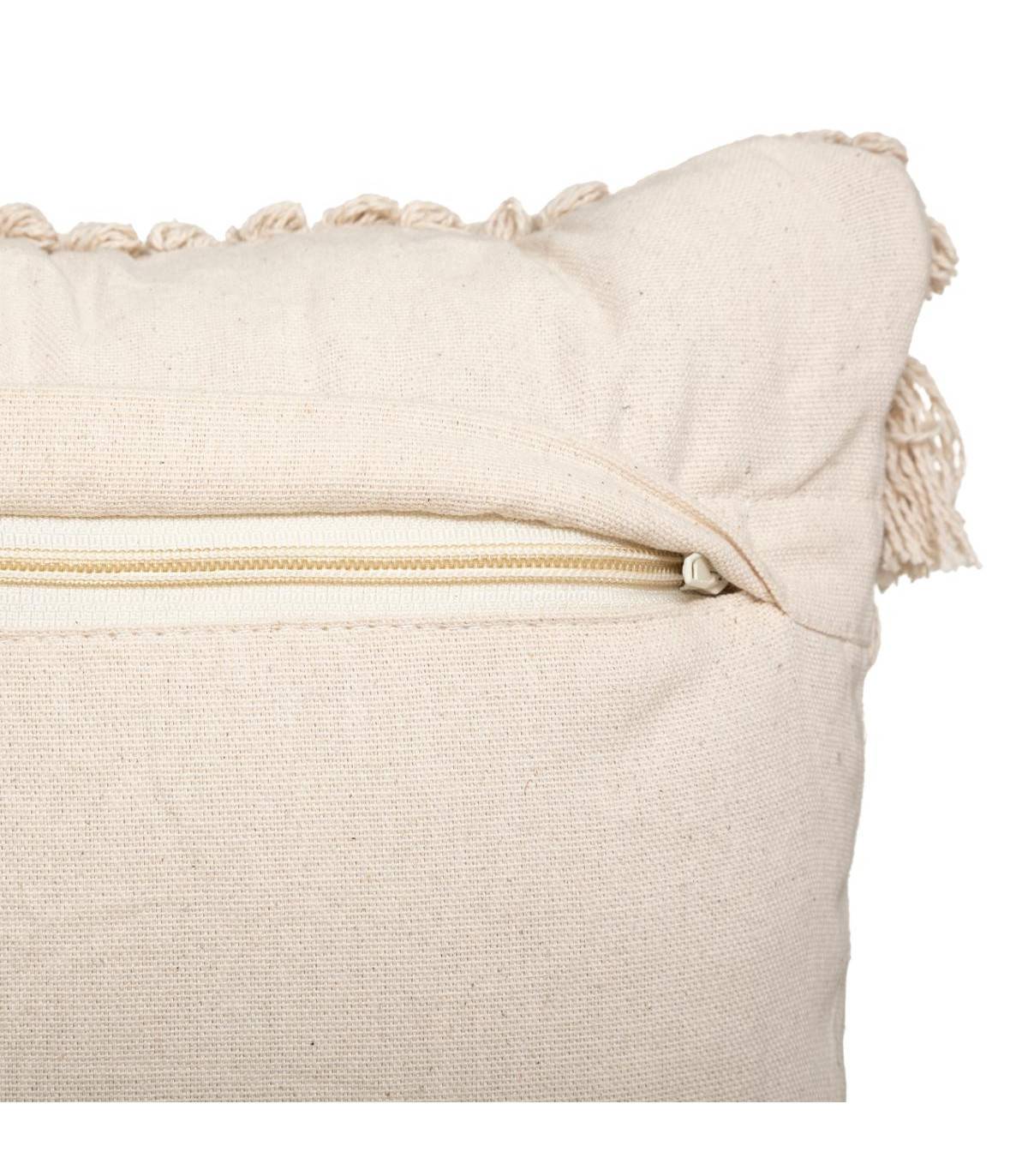Coussin déhoussable en Coton et Jute motif en relief avec sequins 30 x 50 cm - Imagen 4