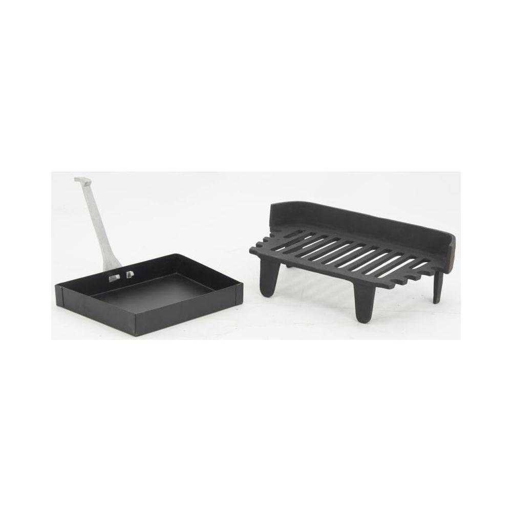 Aubry Gaspard - Grille de cheminée + tiroir à cendres en fonte - Imagen 3