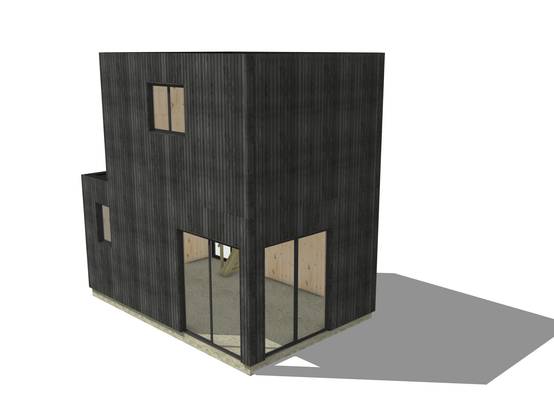 Studio de jardin 4 saisons en bois 5,5 x 3,5 x 2,7 m / isolation RE2020 avec mezzanine et terrasse / menuiseries alu k-line - Image 2