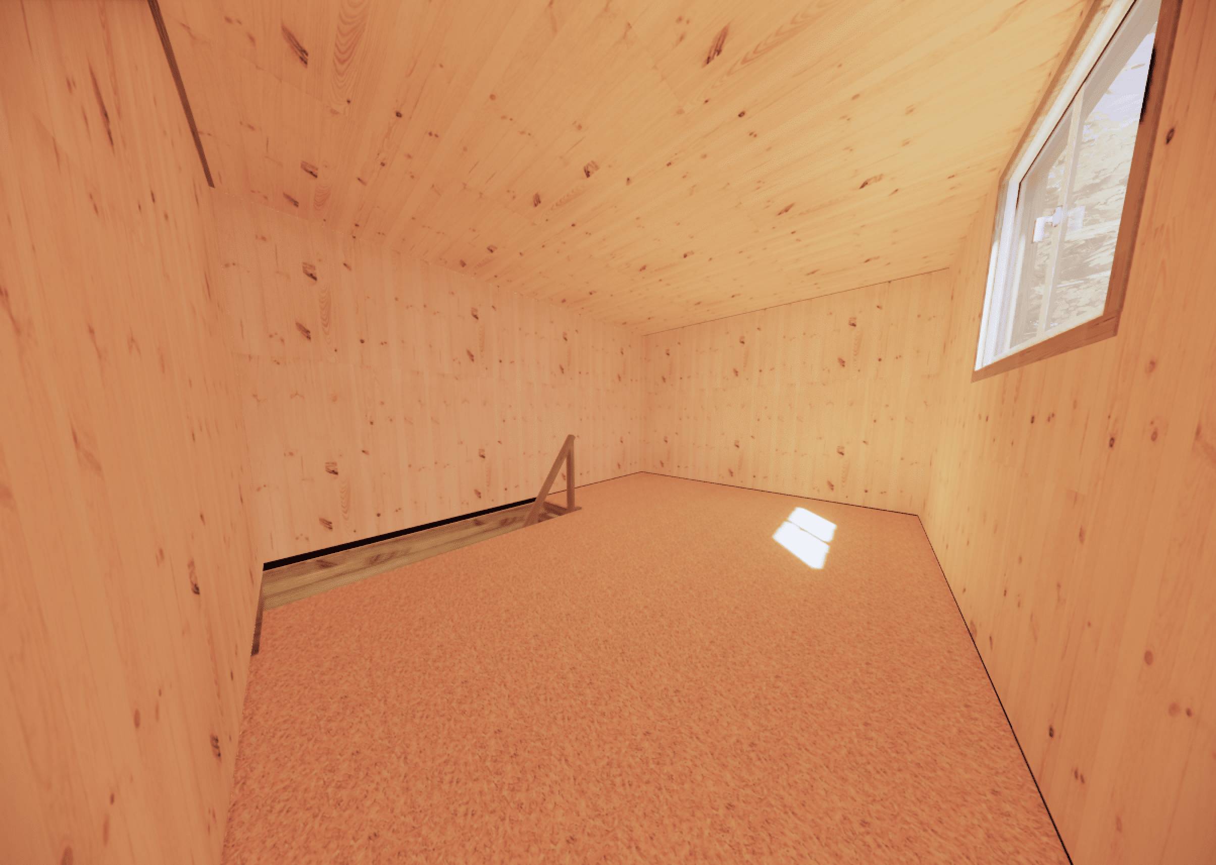 Studio de jardin 4 saisons en bois 5,5 x 3,5 x 2,7 m / isolation RE2020 avec mezzanine et terrasse / menuiseries alu k-line - Image 6