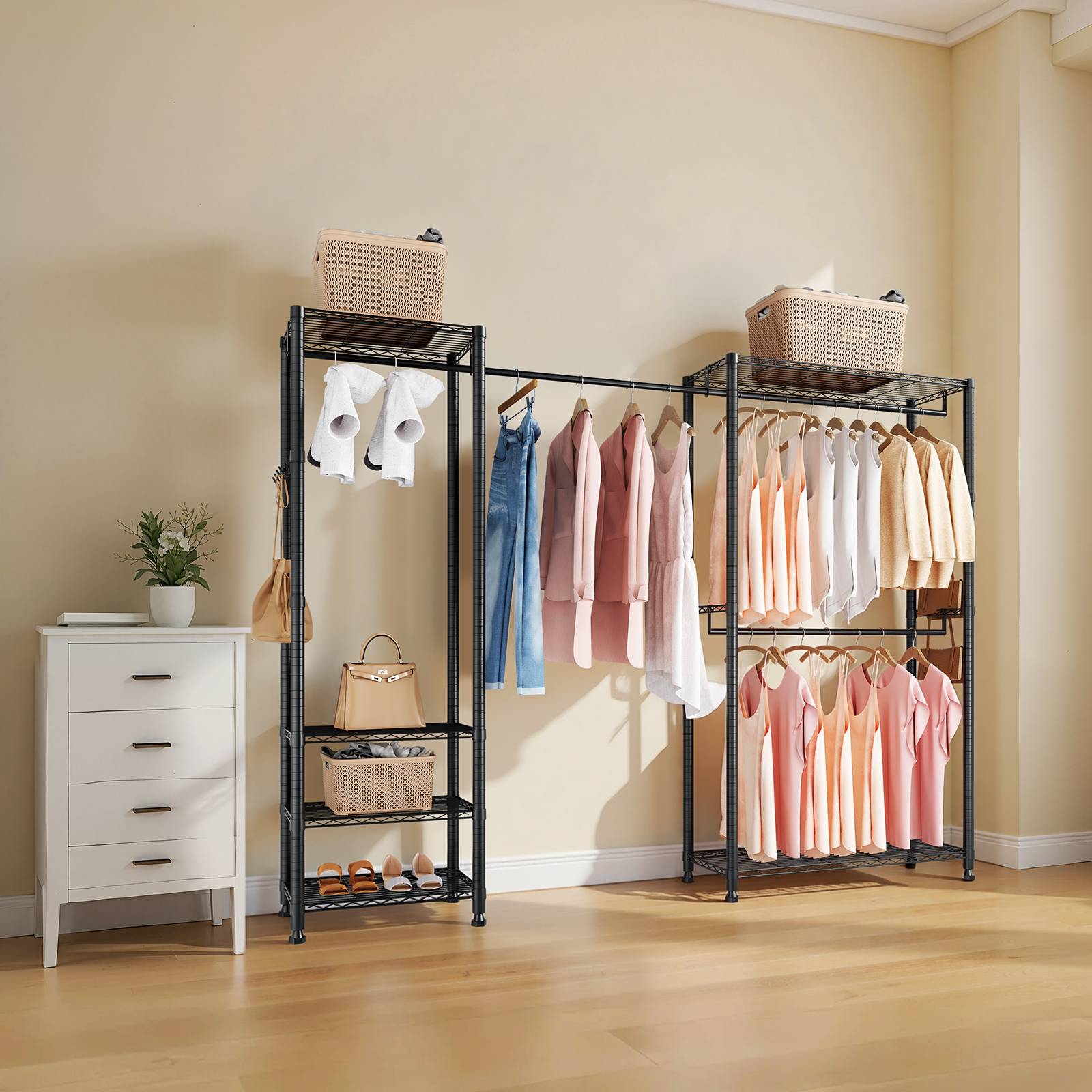 VEVOR Portant à Vêtements Porte-manteau en Acier au Carbone pour Chambre Magasin - Image 8