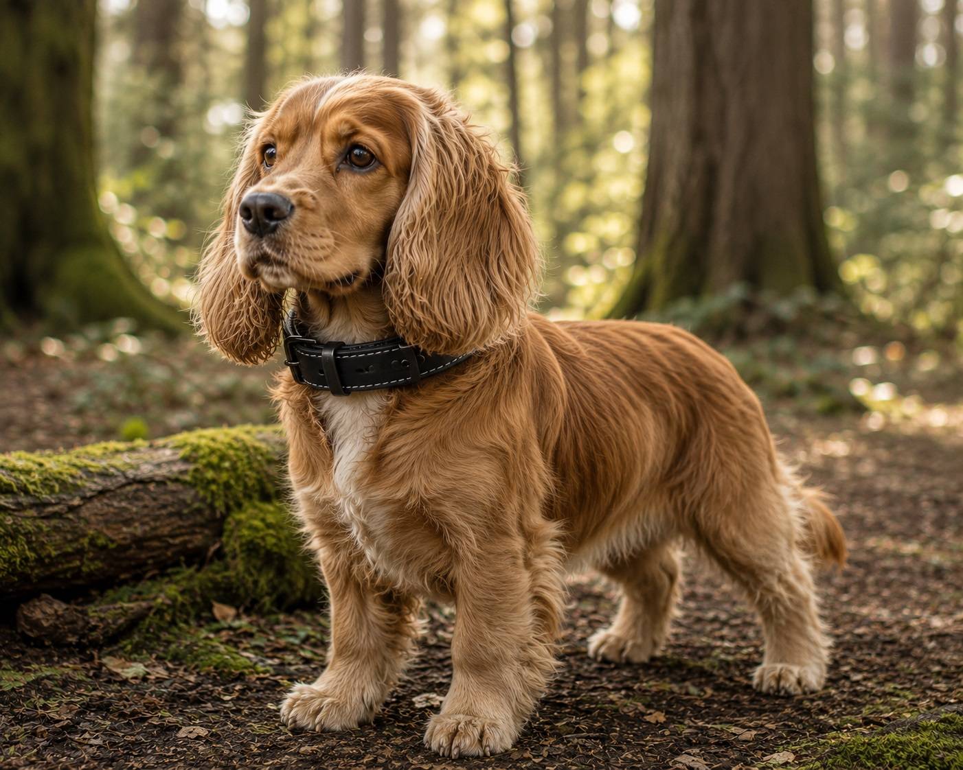 Eden - Collier Chien Montana en cuir noir M 35-45cm 35mm - Image 2