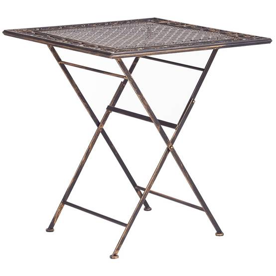 Table pliable, 2 Personnes Métal Noir BORMIO - Beliani - Image 1