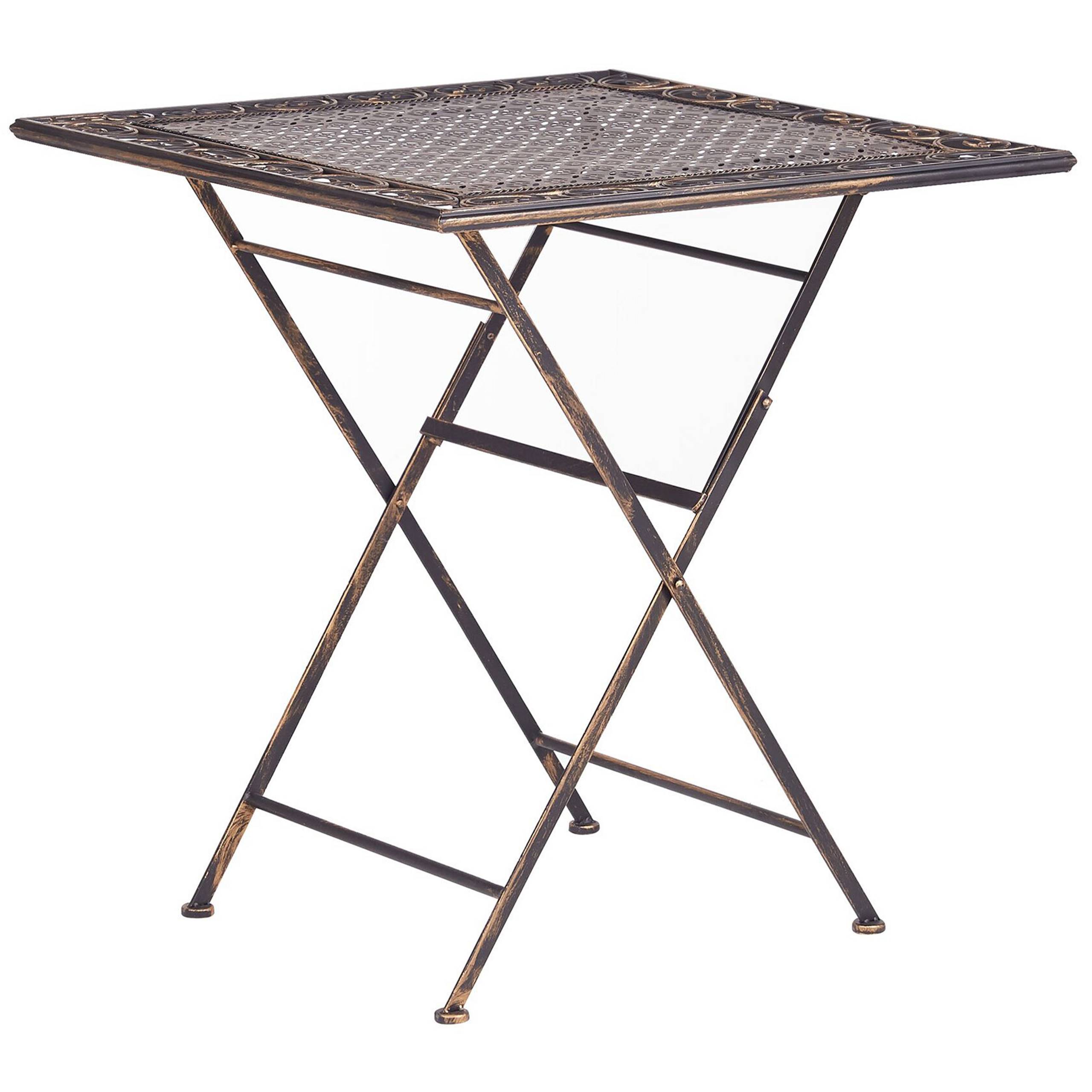 Table pliable, 2 Personnes Métal Noir BORMIO - Beliani - Image 1