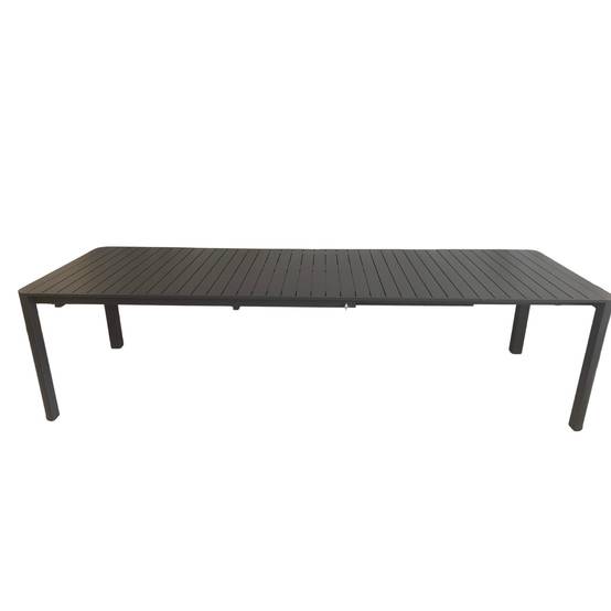 Table rectangulaire extensible 8/10/12 personnes - JARDILINE - Aluminium - Gris anthracite - Image 4