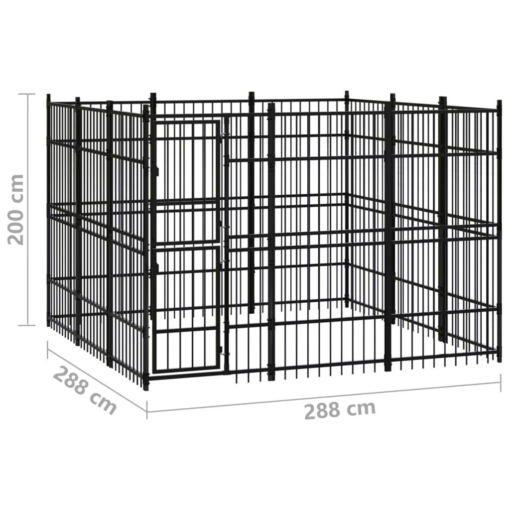 Vidaxl - Chenil d'extérieur pour chiens Acier 8,29 m² vidaXL 3097974 - Imagen 8