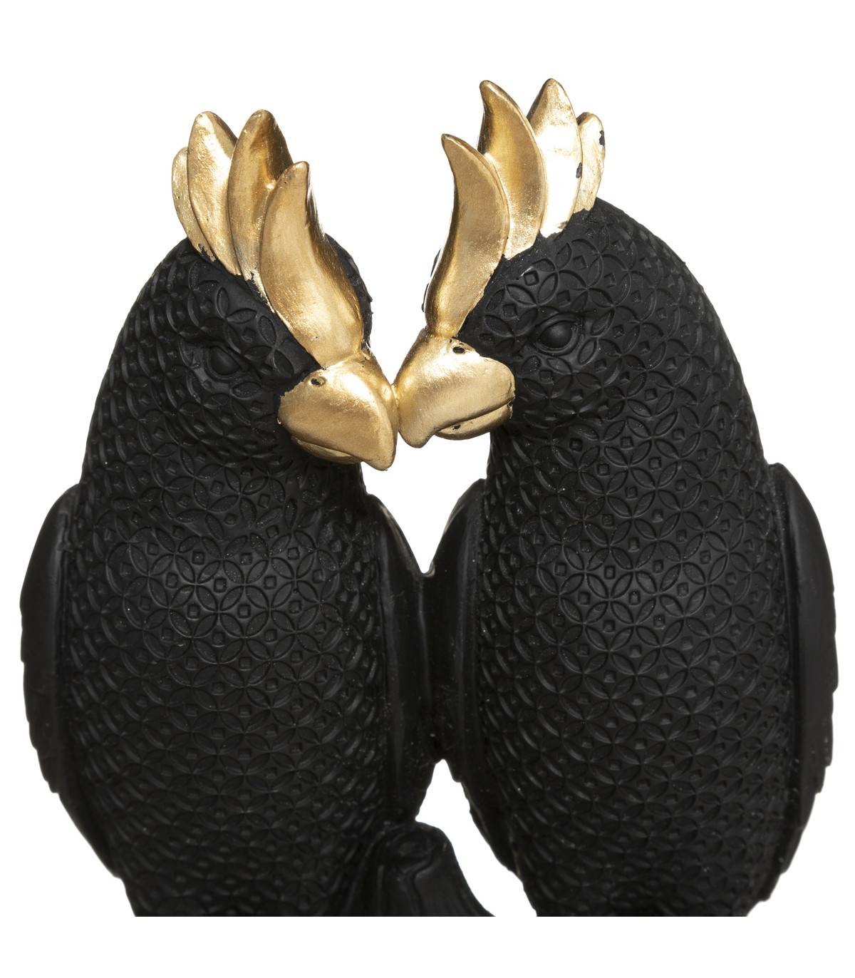 Objet décoratif Couple d'Oiseaux sur perchoir en résine H 35 cm - Imagen 2