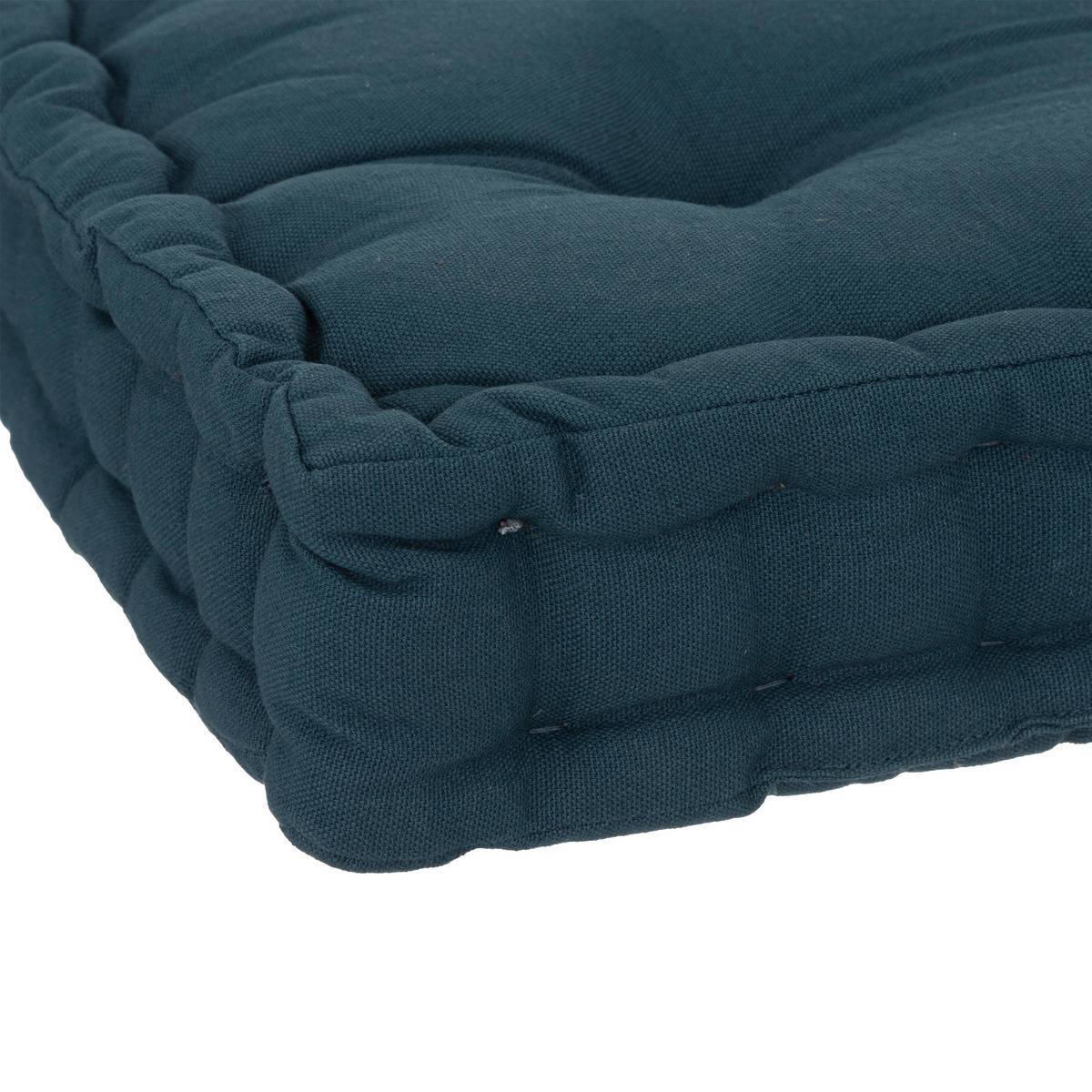 Atmosphera - Coussin "Anjali" en coton 40x40cm bleu égéen - Atmosphera Créateur d'intérieur - Image 2
