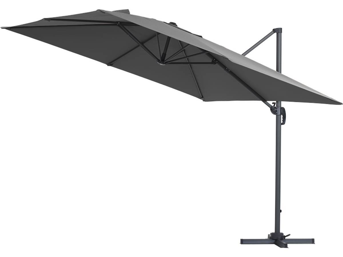 Habitat Et Jardin - Parasol Jardin Déporté Alu "sun 3" - Carré - 3 X 3 M - Gris - Dalles Incluses -habitat Et Jardin - Imagen 2