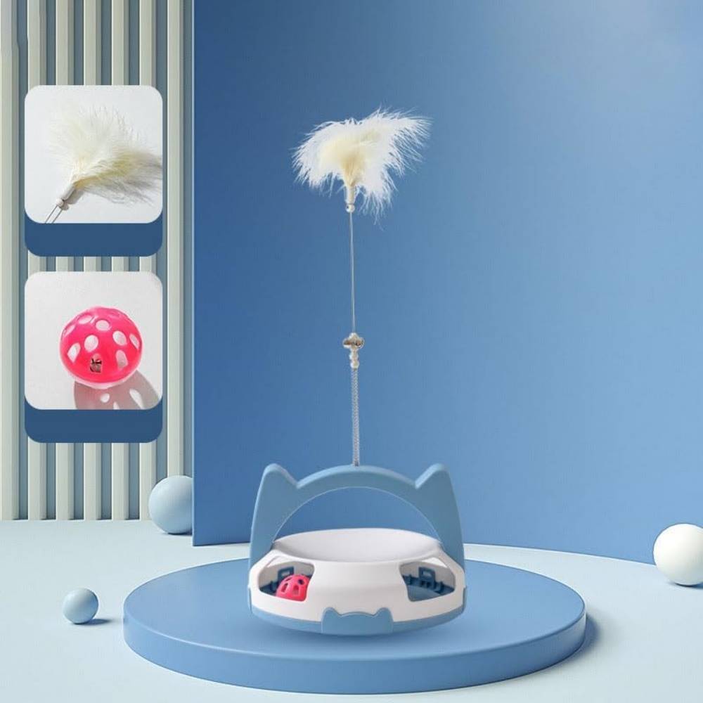 Jouets pour chats-Stylo jouet rotatif automatique pour chat avec balle à grelot - Living123 - Image 2