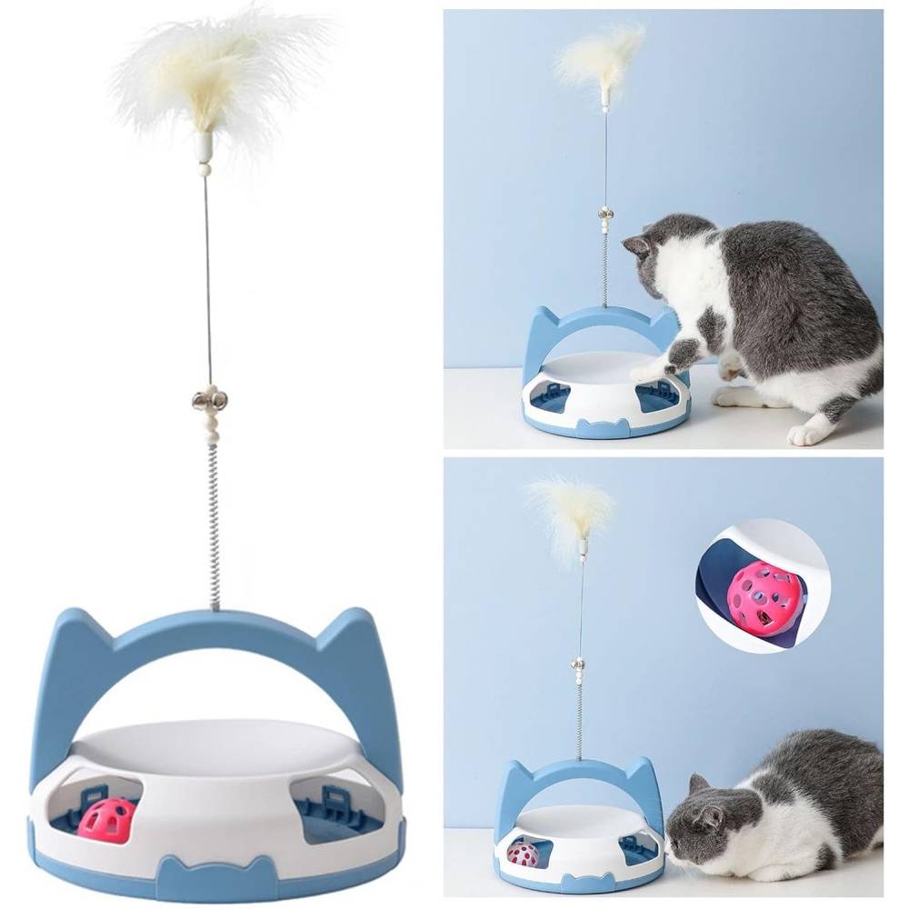 Jouets pour chats-Stylo jouet rotatif automatique pour chat avec balle à grelot - Living123 - Image 1