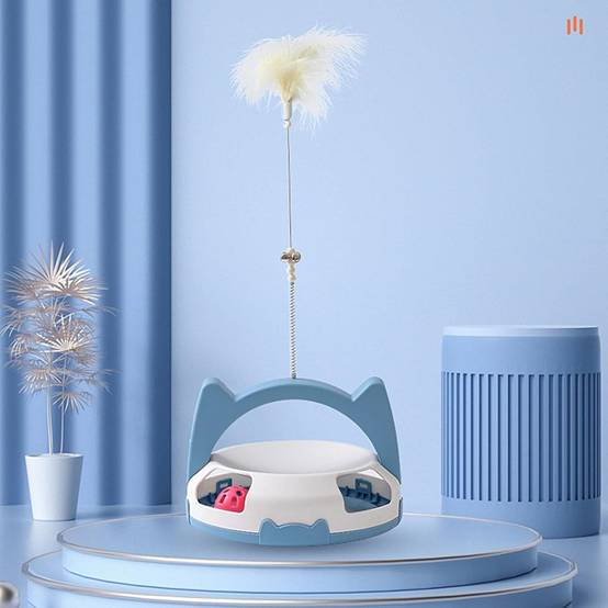 Jouets pour chats-Stylo jouet rotatif automatique pour chat avec balle à grelot - Living123 - Image 5