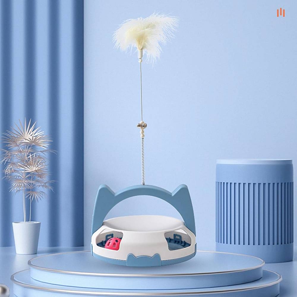 Jouets pour chats-Stylo jouet rotatif automatique pour chat avec balle à grelot - Living123 - Image 5