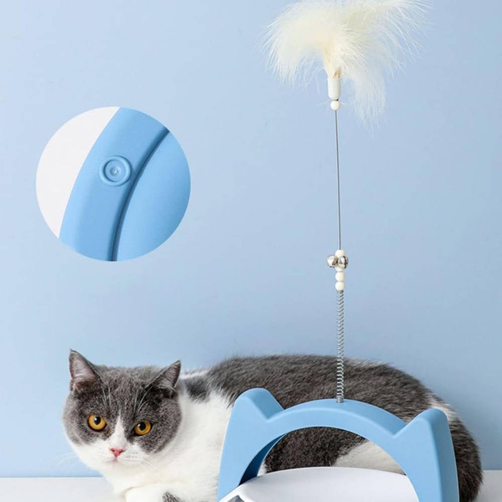 Jouets pour chats-Stylo jouet rotatif automatique pour chat avec balle à grelot - Living123 - Image 6