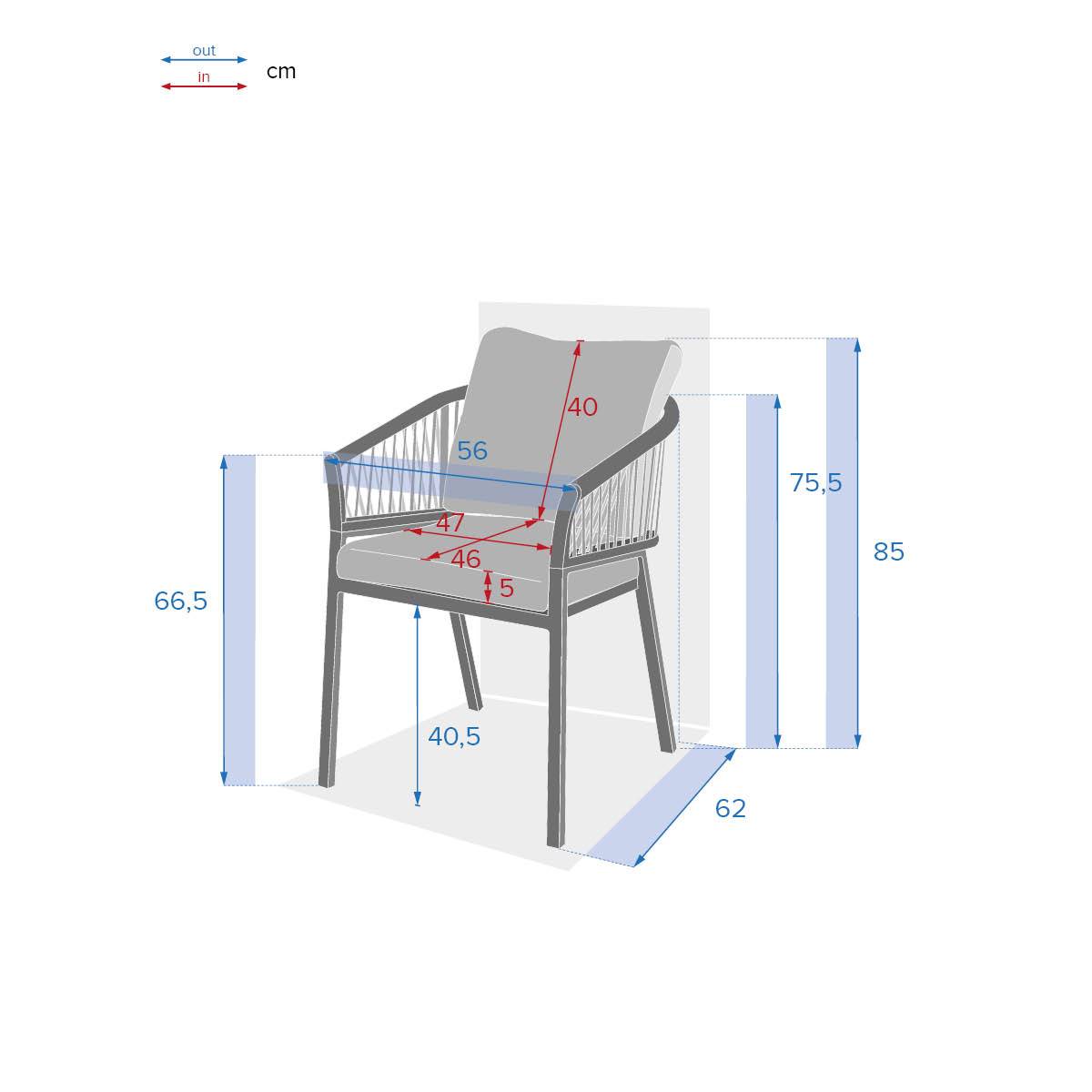 Hesperide - Lot de 2 fauteuils de jardin "Oriengo" miel & praline en aluminium et mailles tressées Hespéride - Imagen 5