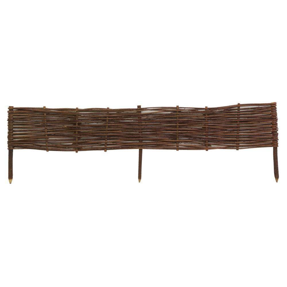 Aubry Gaspard - Bordures en osier tressé naturel (Lot de 4) 120 x 20 cm - Imagen 4