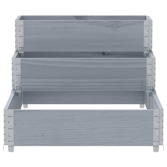 ComfortXL - Jardinière à 3 Niveaux en Bois Gris pour Jardin, Carré Potager Surélevé et Pliable 120x80cm – ComfortXL Outdoor Living - Image 4