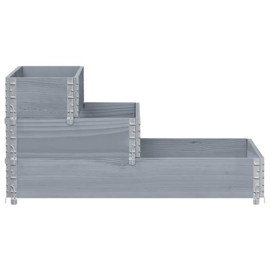ComfortXL - Jardinière à 3 Niveaux en Bois Gris pour Jardin, Carré Potager Surélevé et Pliable 120x80cm – ComfortXL Outdoor Living - Image 3