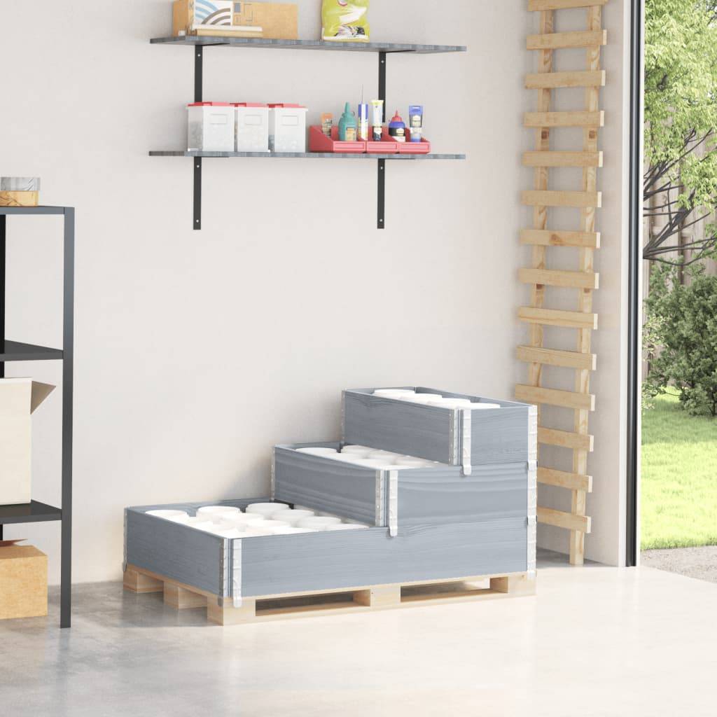ComfortXL - Jardinière à 3 Niveaux en Bois Gris pour Jardin, Carré Potager Surélevé et Pliable 120x80cm – ComfortXL Outdoor Living - Image 1