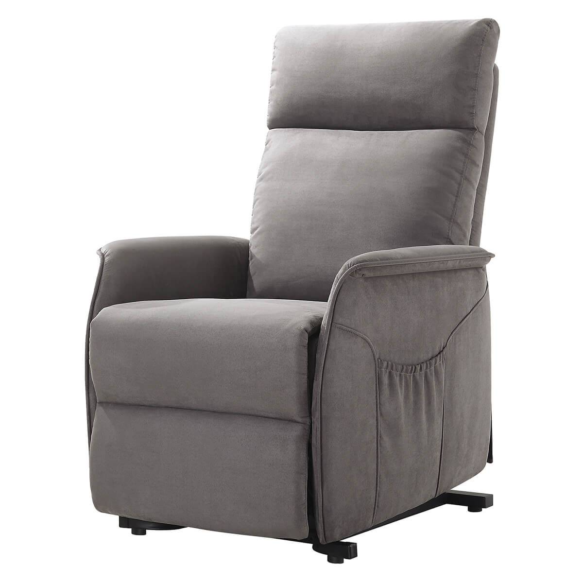Fauteuil Relax et Releveur Electrique Tissu Gris - LISSONE - Image 4